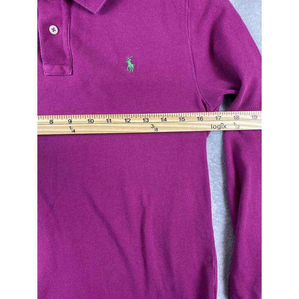 Polo Ralph Lauren long Sleeve polo Kids Girls Fuchsia Top L‎ (14-16)